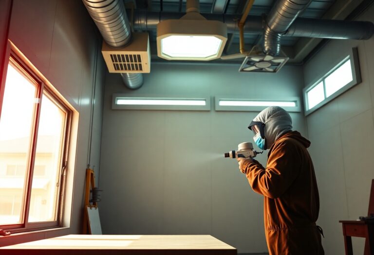 Instruções para garantir ventilação adequada em oficinas que aplicam verniz spray pressurizado