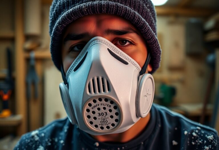 Métodos de proteger a respiração contra poeira de MDF com máscaras filtrantes HEPA